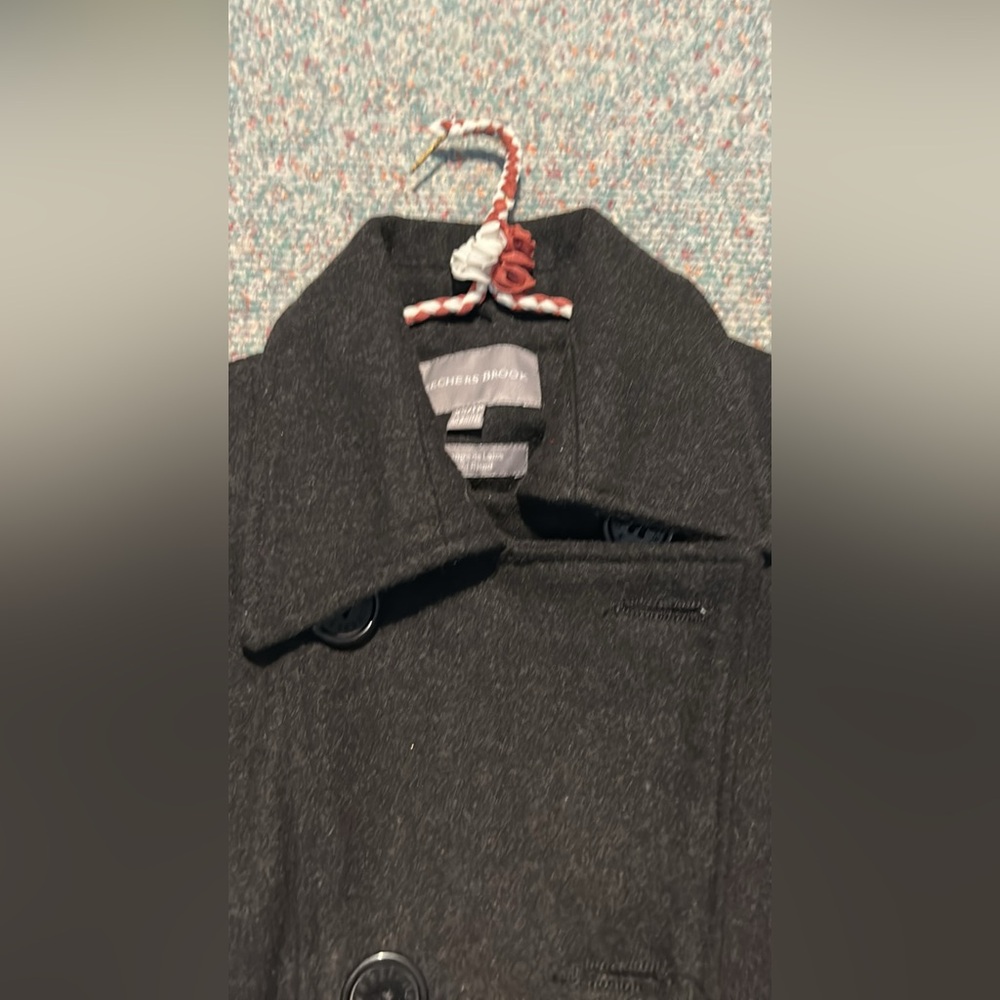 Women's Black Double-Breasted Coat NWT Xsmall - Picture 10 of 11